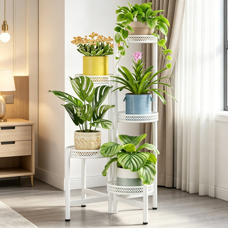 Support pour plante à 5 niveaux, White