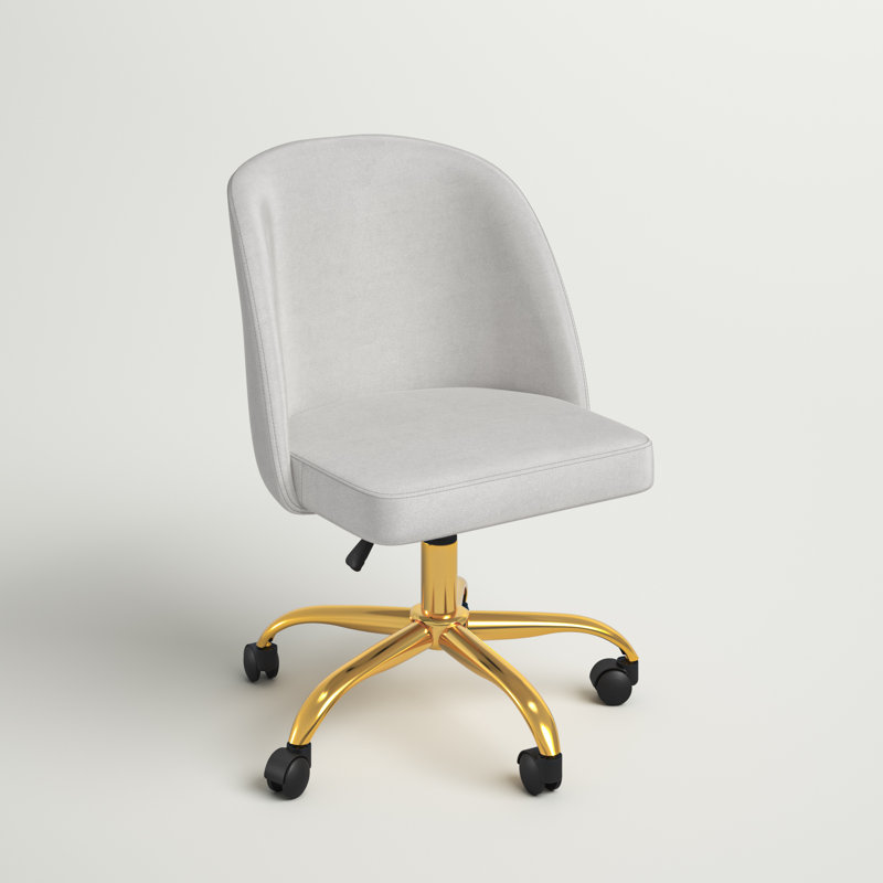 Velvet Office Chair, Grey