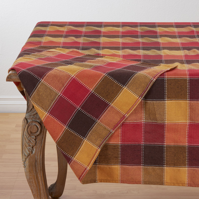 Bernardi Plaid Tablecloth, Multi, 70" W x 104" L