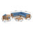 Maher Acacia 6 - Person Modular Patio Conversation Set with Cushions-8344901