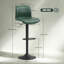 Joneer Swivel Upholstered Steel and Faux Leather Adjustable Height Bar Stool with Steel Frame-1140781559