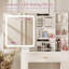 Coiffeuse de maquillage avec miroir coulissant