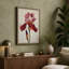 Iris in Rose Botanical - Wrapped Canvas-3448092-3448165