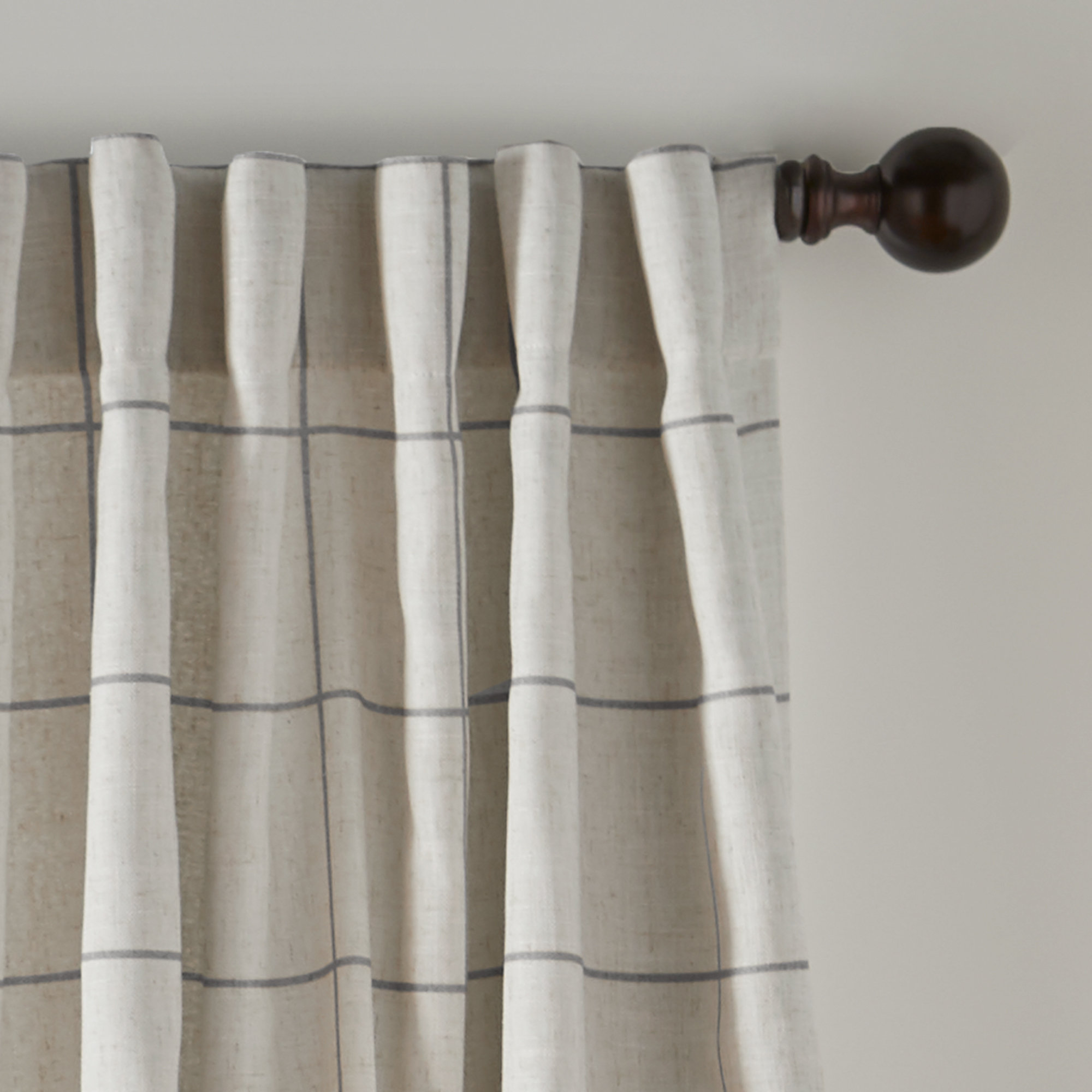 Laurene Blackout Curtain Single Panel, Gray, 52" W x 95" L