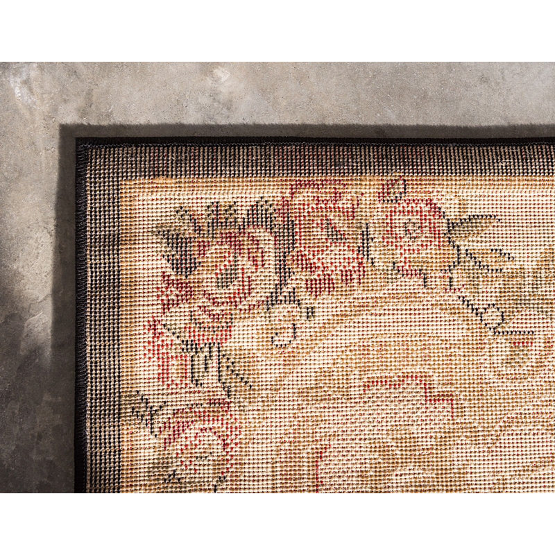 Aracelia Oriental Indoor Rug, Square 10', Black