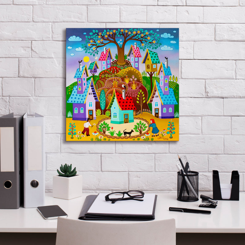  Art mural en toile «Jardin magique» par Koday, 18 po x 18 po, H 18 po x l 18 po