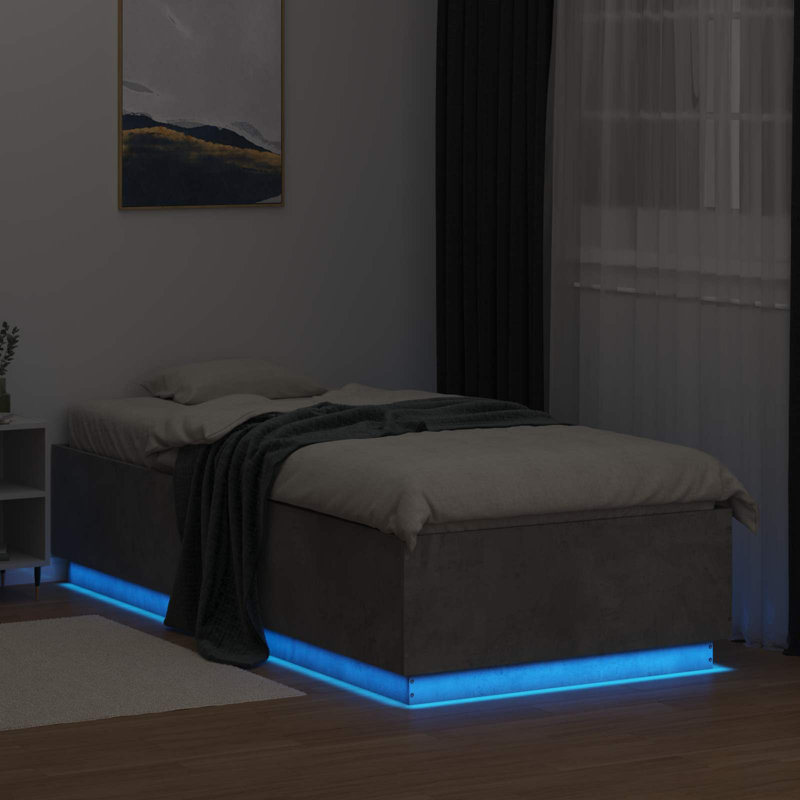 Bed Frame, Concrete Grey