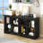 2 Tier Cube Bookcase Modern Bookshelf with 8 Cubes-502857161-502857160