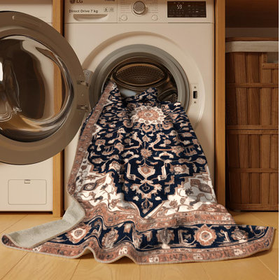 Tapis brun lavable à la machine