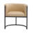 18.9'' H Faux Leather Upholstered Metal Armchair-67965635
