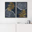 «Peach Grey Grunge», 2 pièces sur toile-99015949-99015950