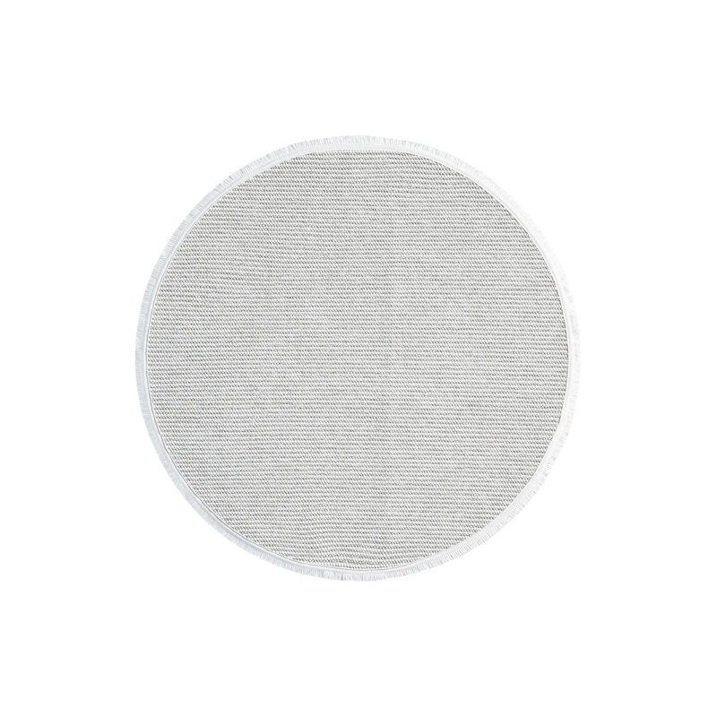 High-Quality Round Area Rug, Grey, 62.9 x 62.9 inches | 100% Polypropylene, 1.8 lbs/sq ft, Pile Height: 0.3 inches | Machine Woven, Non-Slip Dot Underside, Antibacterial | Perfect for Living Room & Bedroom Decor