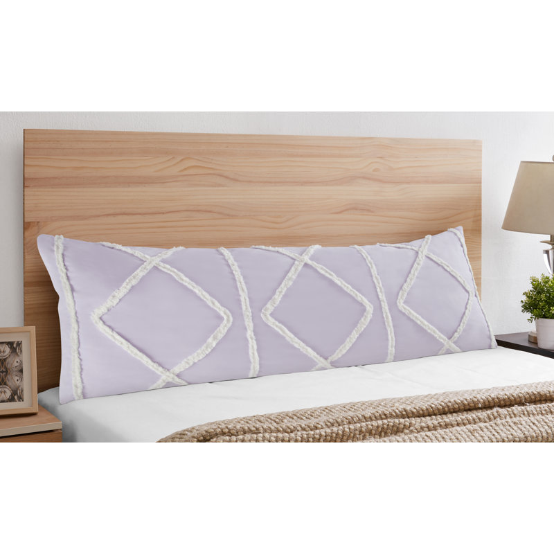 Boho Fringe Body Pillow Case by Sweet Jojo Designs, Lavender/Ivory