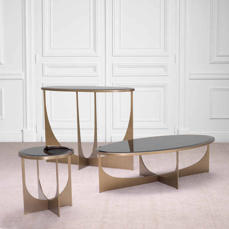 Elegance 39.96'' W Glass Console Table