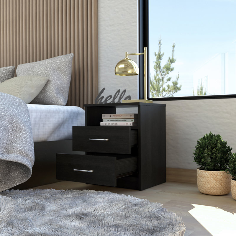 Brookeline 2-Drawer 1-Shelf Rectangle Nightstand