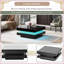 Minimalist 2-Tier LED Coffee Table with High-Gloss Black Finish, Easy-Clean, 31.5'' Square for Living Room