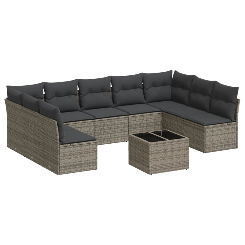 Vidaxl Garden Sofa Set Grey
