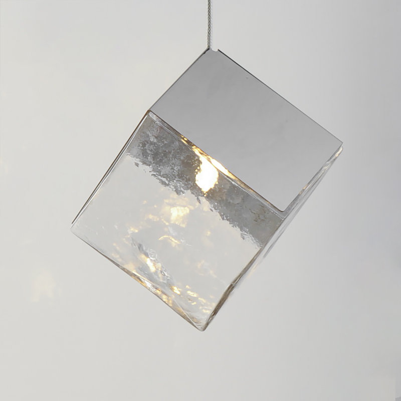 Aliannie 1 - Light Square/Rectangle Pendant, Polished Chrome, Clear