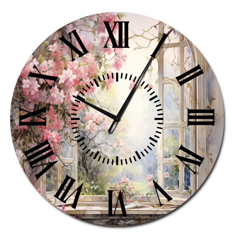 Horloge murale rose, Surdimensionné