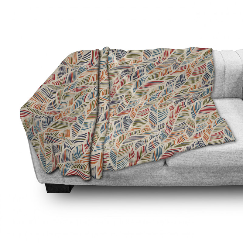 Hand Woven Throw Blanket, 70" W x 90" L