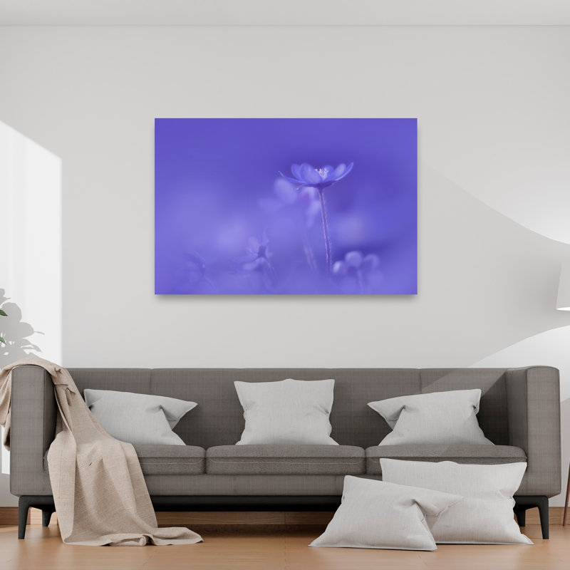 Delicate Purple Bloom Delicate Dreamy Ethereal Violet Flower Nature Wall Art Print 1 Piece Wrapped Canvas Wall Art