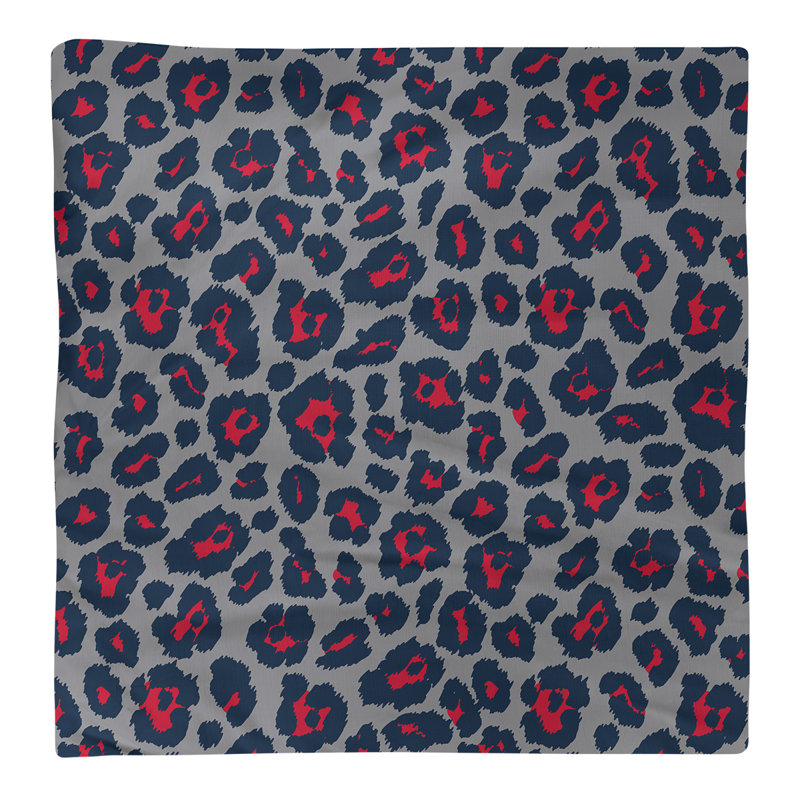 Serviette de table en coton Tennessee, Argent / rouge, 10 po x 10 po