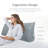 Linen-look Textured Triangular Headboard Back Support Wedge Reading Pillow for Bed Rest-57930824