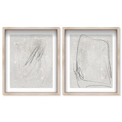 Modernist Set Shadowbox Abstract Print by Oliver Gal, Black Frame, 16 x 20