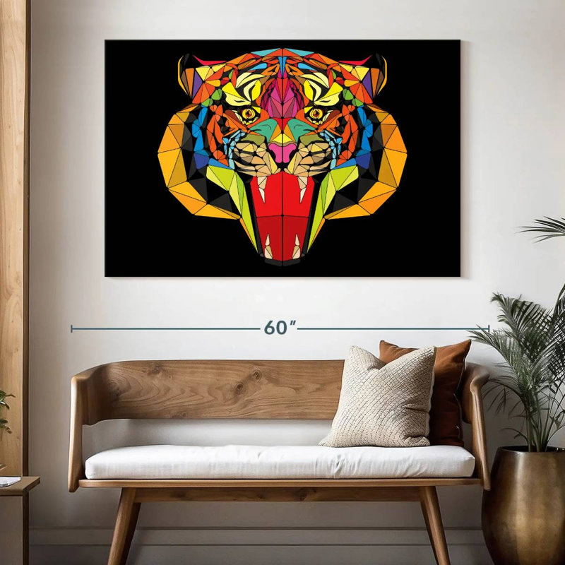 Brampt Geometric Tiger, 34" H x 51" W
