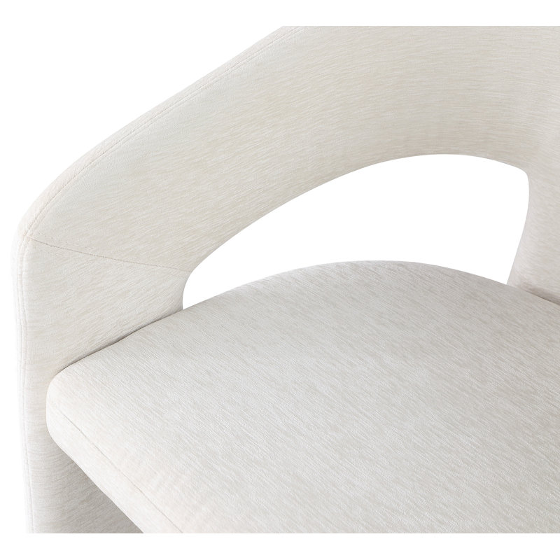 Hollerman Rendition Dining Chair, Cream Polyester Fabric
