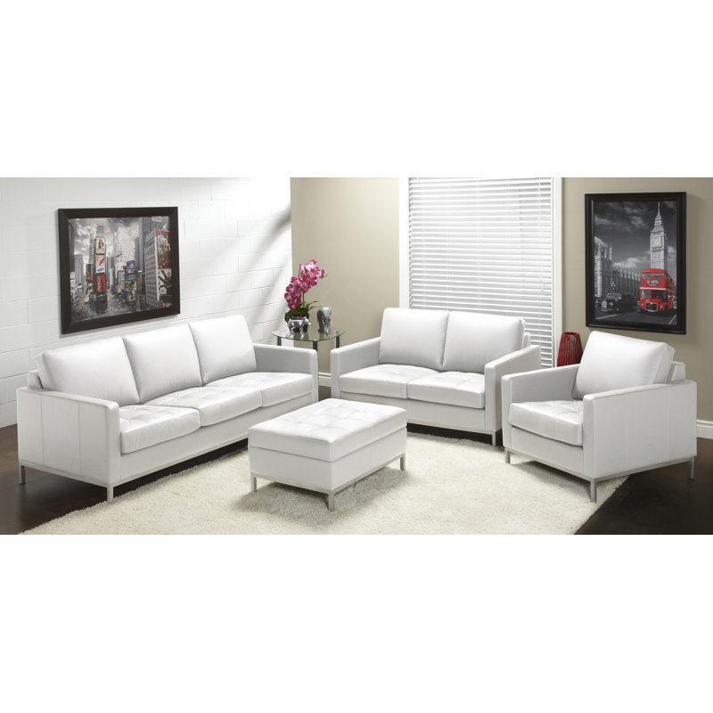 Ensemble de salon configurable en cuir Corniche