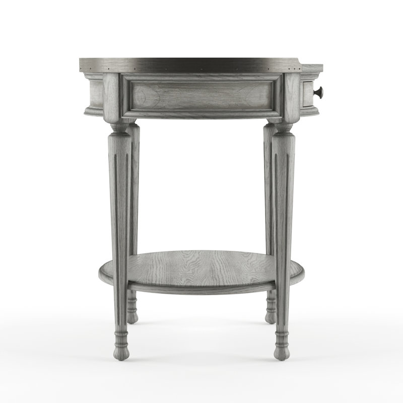 Sampson Side Table with Storage, Gray