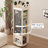 Beige Modern Manufactured wood rotating bookshelf