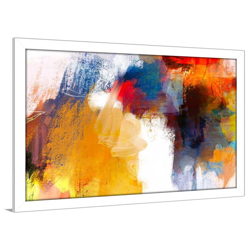 C'est une fête I - Peinture, Cadre blanc, H 21,5 po x l 27,5 po x P 0,75 po