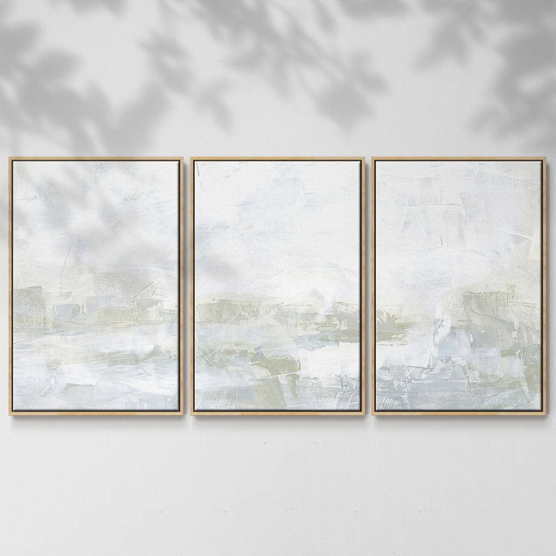 Silent Sound II - Toile encadrée multi-pièces, H 40 po x l 78 po x P 2 po, Naturel