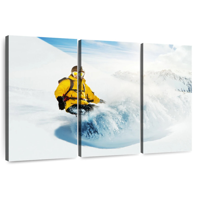 Snowboard d'hiver en montagne, H 20 po x l 33 po
