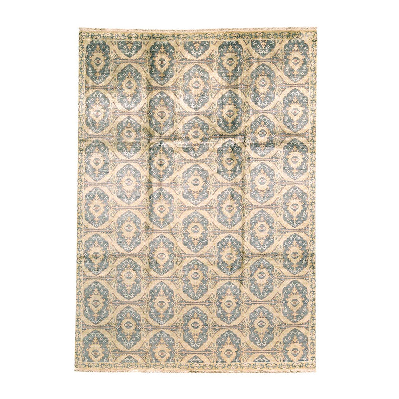 Silk Oriental Area Rug in Gold