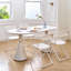 Ensemble de 4 chaises pliantes en plastique, chaises de table pliables à cadre en métal blanc 350 lb, sièges empilables pour la maison, la cour, le jardin, les chaises de fête de mariage