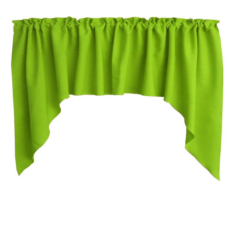 Lime Green Polyester Swag Window Valance 72" Wide