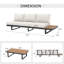 Canapé d'extérieur en aluminium avec table basse