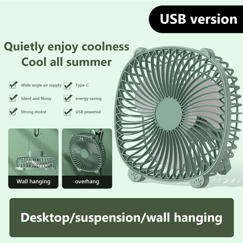 Ventilateur multifonctionnel portable USB, Green