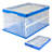Mount-It! Collapsible Crate For Storage, Folding Plastic Container With Attached Lid, 23X15X13 Inches, 65L Liter Capacity 
