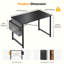 Bureau d'ordinateur de 40 po avec structure en métal, surface imperméable et sac de rangement - idéal pour le bureau-1676133827-1676133830