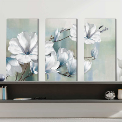 " Spring Magnolias " 3 Piece Art Acrylic Set