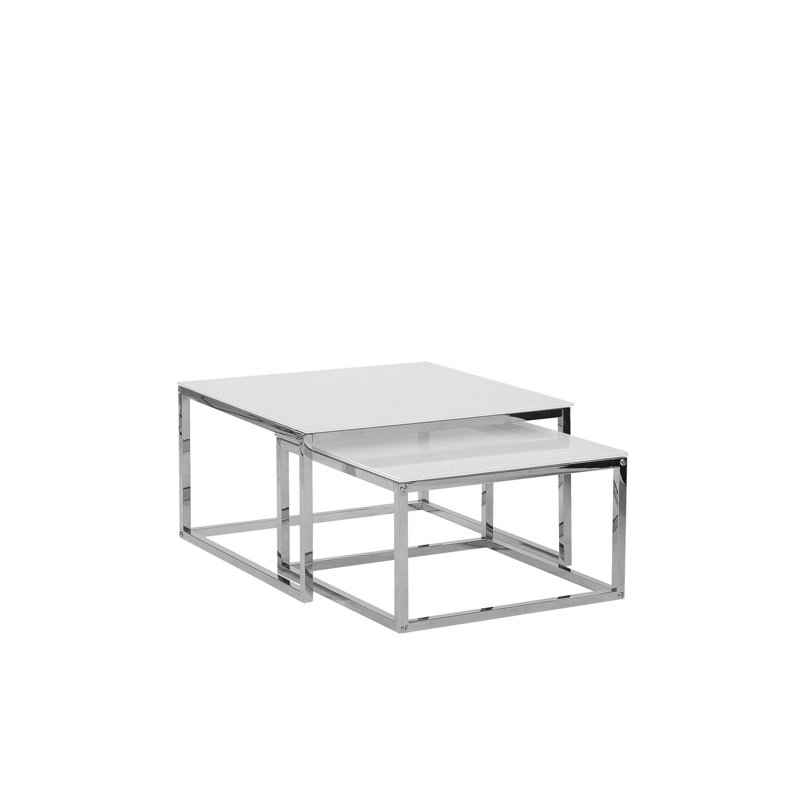 Montauk Glass Top Frame Nesting Tables