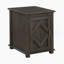 Table de chevet traditionnelle rustique avec tablette de rangement réglable au fini brun