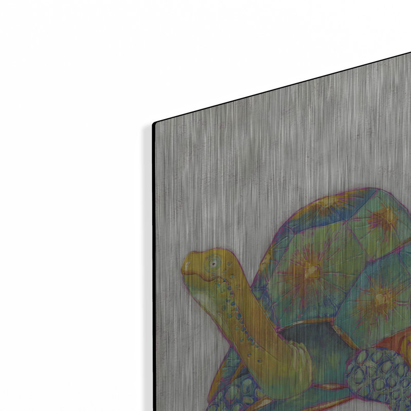  «Turtle Friends 2» par Chariklia Zarris, art mural en métal, 12 po x 16 po, H 16 po x l 12 po
