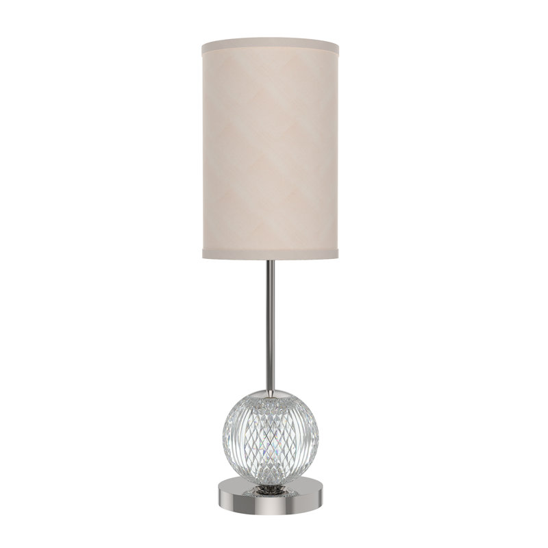 Marni Table Lamp, Polished Nickel/Clear