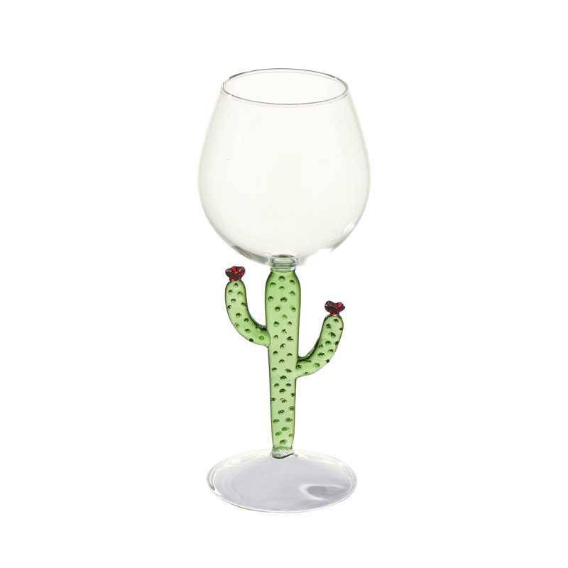 Verre à vin aztèque, tige de cactus, ensemble de 4
