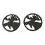 Dessous de plat rustiques en fonte brun clair, motif orignal, avec pattes en caoutchouc, lot de 2, diamètre 15,9 cm